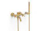 Mixer two-handle wall mounted bath i shower, TRES MONTBLANC - Steel