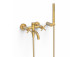 Mixer two-handle wall mounted bath i shower, TRES MONTBLANC - Steel