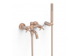 Mixer two-handle wall mounted bath i shower, TRES MONTBLANC - 24-K Gold Matowe