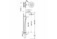 OVER-WALL Set baterii termostatycznej naściennej 3-drożnej wannowej i prysznicowej, TRES STUDY - White Matt