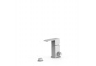 Mixer single lever for bidet z przełączeniem for shower, TRES CUADRO - White Matt