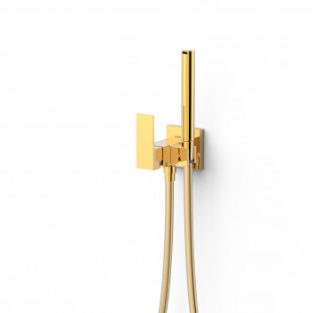 Mixer single lever for bidet z przełączeniem for shower, TRES CUADRO - 24-K Gold Matowe