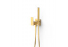 Mixer single lever concealed wirh spray do toalety, TRES CUADRO - 24-K Gold Matowe