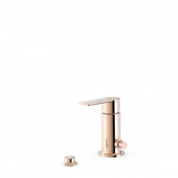 Mixer single lever for bidet z przełączeniem for shower, TRES LOFT - 24-K Gold Matowe