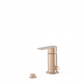 Mixer single lever for bidet z przełączeniem for shower, TRES LOFT - 24-K Różowe Gold