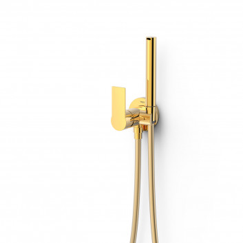 Mixer single lever for bidet z przełączeniem for shower, TRES LOFT - 24-K Matowe różowe gold