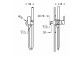 Mixer single lever for bidet z przełączeniem for shower, TRES LOFT - 24-K Matowe różowe gold