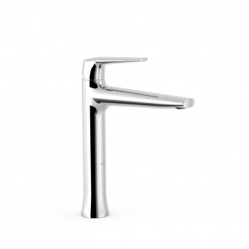 Ekowydajna pochylona single lever washbasin faucet, TRES FUJI - Steel