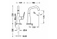 Mixer single lever basin z boczną dźwignią, TRES FUJI - Czerń Matt