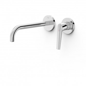 Mixer single lever concealed basin, TRES FUJI - Steel