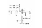 Mixer single lever concealed basin, TRES FUJI - Steel