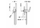 Mixer single lever for bidet, TRES FUJI - Steel