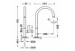 Tall mixer single lever basin z boczną dźwignią, TRES PROJECT-TRES - 24-K Matowe różowe gold 