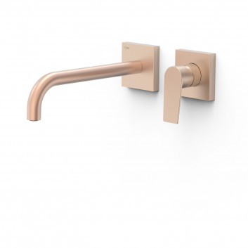 Mixer single lever concealed basin, TRES PROJECT-TRES - 24-K Matowe różowe gold 