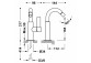 Mixer single lever for bidet, TRES PROJECT-TRES - 24-K Matowe różowe gold 