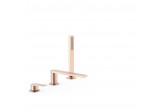 Mixer single lever z montażem na krawędzi bathtub, TRES PROJECT-TRES - 24-K Matowe różowe gold