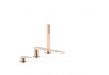 Mixer single lever z montażem na krawędzi bathtub, TRES PROJECT-TRES - 24-K Matowe różowe gold