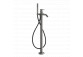 Freestanding bath mixer Gessi Bath316, 2 wyjścia wody, Shower set, brushed steel