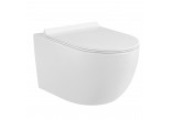 Misa toilet Corsan wall-hung 36x52 cm with soft-close WC seat - white