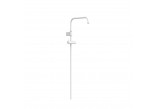 Telescopic rail shower przystosowany for mixer termostatycznej ściennej z kompatybilnym przyłączem, TRES OVER-WALL - Czerń Matt