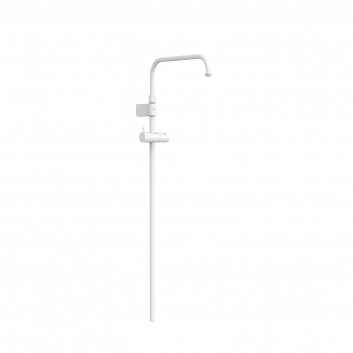 Telescopic rail shower przystosowany for mixer termostatycznej ściennej z kompatybilnym przyłączem, TRES OVER-WALL - Czerń Matt