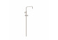 Telescopic rail shower przystosowany for mixer termostatycznej ściennej z kompatybilnym przyłączem, TRES OVER-WALL - White Matt