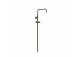 Telescopic rail shower przystosowany for mixer termostatycznej ściennej z kompatybilnym przyłączem, TRES OVER-WALL - Steel