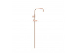 Telescopic rail shower przystosowany for mixer termostatycznej ściennej z kompatybilnym przyłączem, TRES OVER-WALL - 24-K Gold Matowe