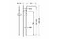 Telescopic rail shower przystosowany for mixer termostatycznej ściennej z kompatybilnym przyłączem, TRES OVER-WALL - 24-K Gold Matowe