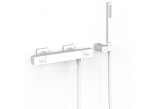 Wall-mounted thermostatic mixer shower, TRES OVER-WALL - Czerń Matt