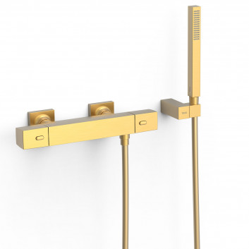 Wall-mounted thermostatic mixer shower, TRES OVER-WALL - Steel