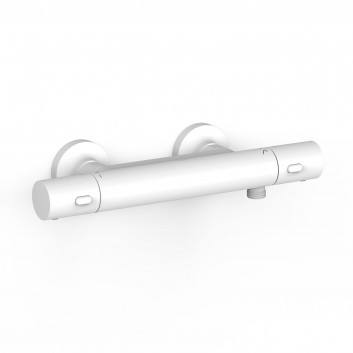 Wall-mounted thermostatic mixer shower, TRES OVER-WALL - Czerń Matt