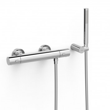Wall-mounted thermostatic mixer shower, TRES OVER-WALL - Chrome 