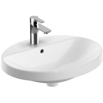 Washbasin Geberit Variform 60x40 cm drop in, oval KeraTect - white