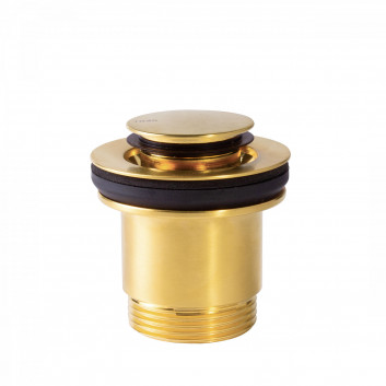 Zawór spustowy Click-Clack Simple-Rapid for washbasin z opcją zawsze otwartą, TRES COMPL GRIFERIA - 24-K Gold