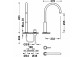 Mixer single lever standing basin, TRES STUDY EXCLUSIVE - 24-K Matowe różowe gold