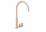 Mixer two-handle standing basin, TRES STUDY EXCLUSIVE - 24-K Matowe różowe gold
