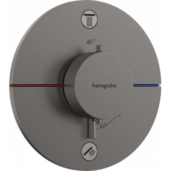 Mixer thermostatic, concealed do 2 odbiorników, Hansgrohe ShowerSelect Comfort S - Brąz Szczotkowany