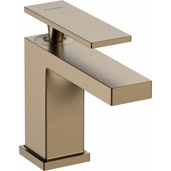 Single lever washbasin faucet 80 CoolStart EcoSmart+ without waste, Hansgrohe Tecturis E - Chrome