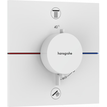 Mixer thermostatic, concealed do 2 odbiorników, Hansgrohe ShowerSelect Comfort E - Black Matt