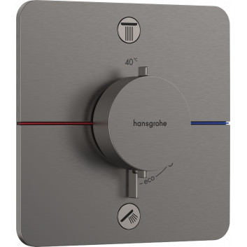 Mixer thermostatic, concealed do 2 odbiorników, Hansgrohe ShowerSelect Comfort Q - Brąz Szczotkowany