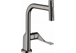 Single lever kitchen faucet Select 230 2jet z wyciągana wylewką i sBox, AXOR Citterio - Black Chrome Polerowany 