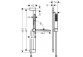 Shower set 100 1jet EcoSmart+ with bar 65 cm, Hansgrohe Pulsify E - Chrome 