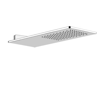Overhead shower wall mounted Gessi iSpa, 550x200mm, rectangular, mirror steel