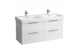 Cabinet vanity Laufen BASE 116 x 44 x 53 cm, 2 szuflady - white shine