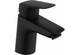 Single lever washbasin faucet 70 with pop-up waste, Hansgrohe Logis - Black Matt 