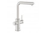 Mixer filtrująca with pull-out spray, GROHE BLUE PURE MINTA - stainless steel