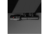 Zawór zespolony Komex Twins z głowicą termostatyczną, kątowy, right version - black shiny