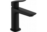 Single lever washbasin faucet 110 Fine with pop-up waste Push-Open, Hansgrohe Logis - Black Matt 
