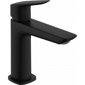 Single lever washbasin faucet 110 Fine, CoolStart with pop-up waste, Hansgrohe Logis - Black Matt 